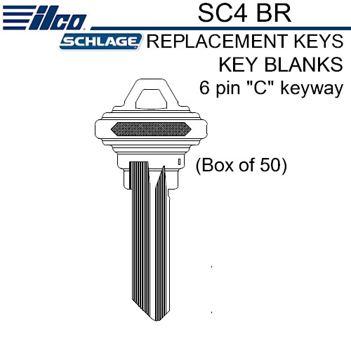 Precut Yale Original Keys in Schlage SC4 6 Pin Keyway Qty 12 Sets 