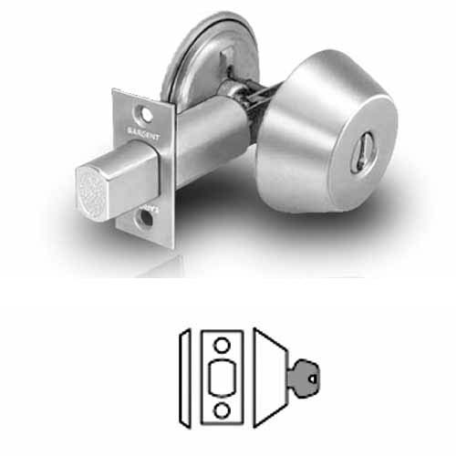 Sargent 486 deadbolt cylinder with blank plate