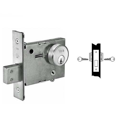 yale 351 deadbolt keyed on both sides, mortise